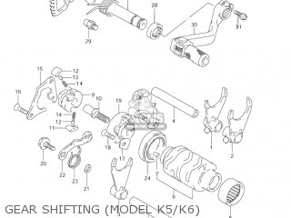 GEAR SHIFTING (MODEL K5/K6) - RM85 2004 (K4) USA (E03)