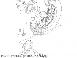 REAR WHEEL (RM85LK5/LK6) - RM85 2004 (K4) USA (E03)
