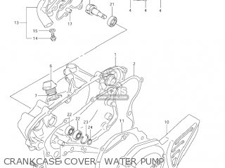 CRANKCASE COVER- WATER PUMP - RM85 2005 (K5) USA (E03)