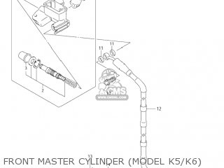 FRONT MASTER CYLINDER (MODEL K5/K6) - RM85 2005 (K5) USA (E03)