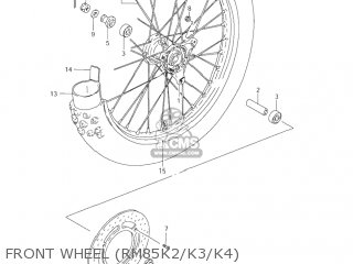 FRONT WHEEL (RM85K2/K3/K4) - RM85 2005 (K5) USA (E03)