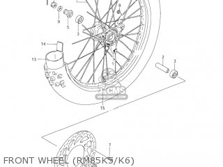 FRONT WHEEL (RM85K5/K6) - RM85 2005 (K5) USA (E03)