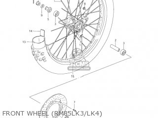 FRONT WHEEL (RM85LK3/LK4) - RM85 2005 (K5) USA (E03)