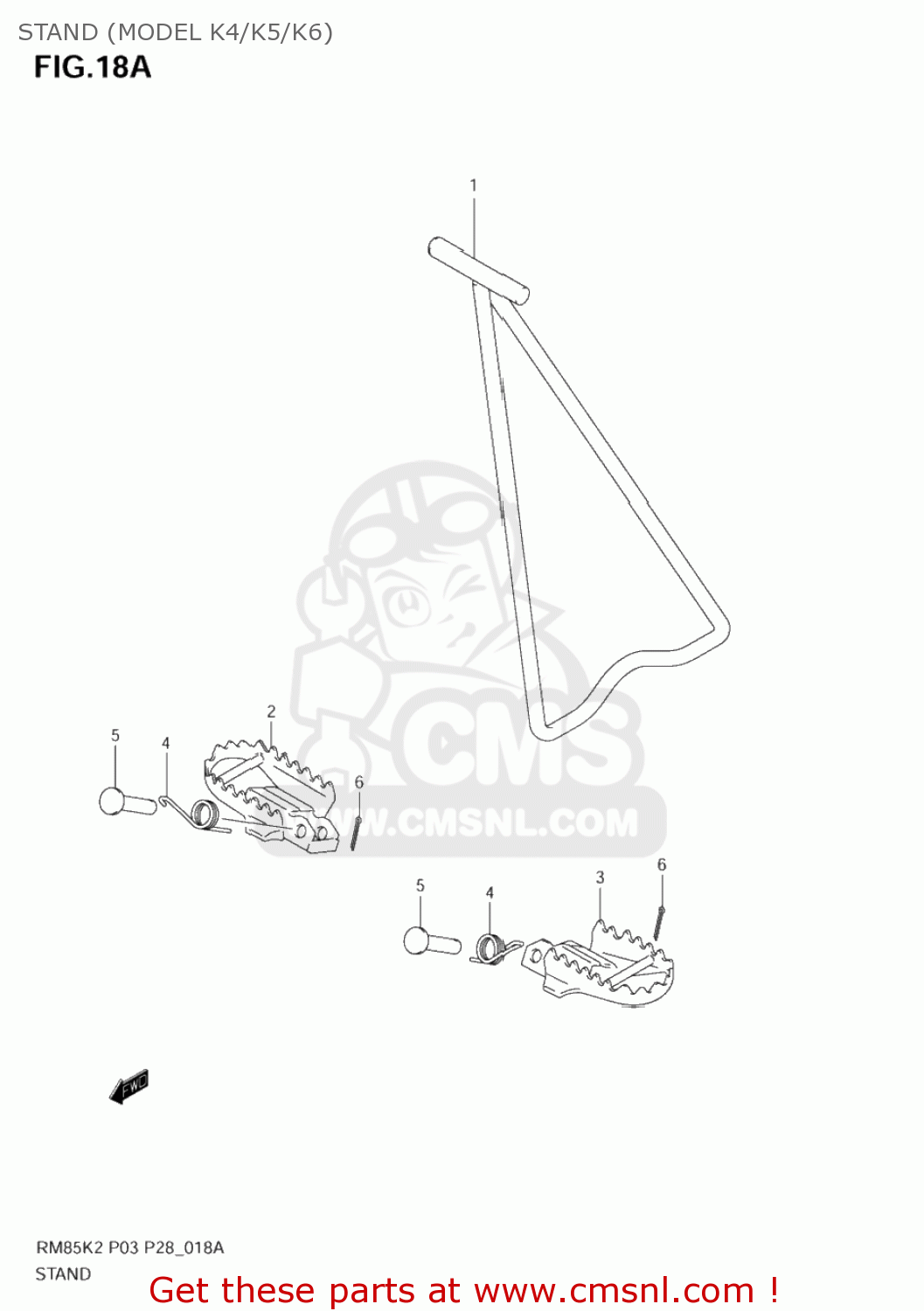 STAND (MODEL K4/K5/K6) RM85 2006 (K6) USA (E03)