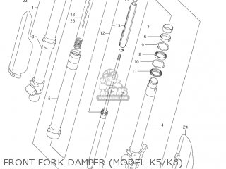 FRONT FORK DAMPER (MODEL K5/K6) - RM85 2006 (K6) USA (E03)