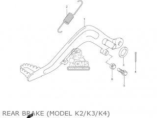 REAR BRAKE (MODEL K2/K3/K4) - RM85 2006 (K6) USA (E03)