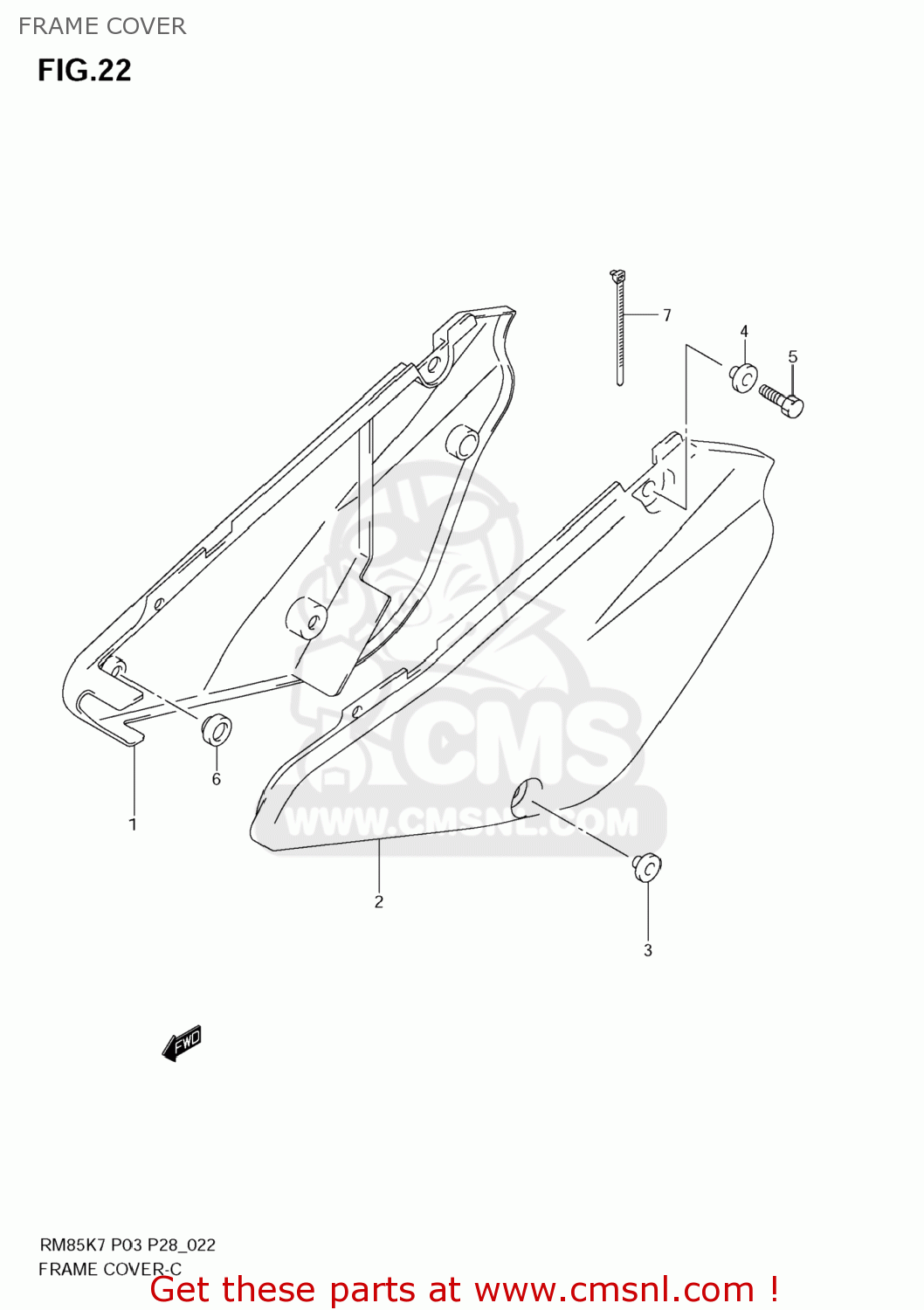 FRAME COVER RM85 2010 (L0) USA (E03)