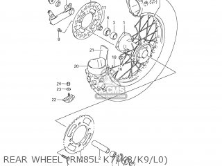 REAR WHEEL (RM85L K7/K8/K9/L0) - RM85 2010 (L0) USA (E03)