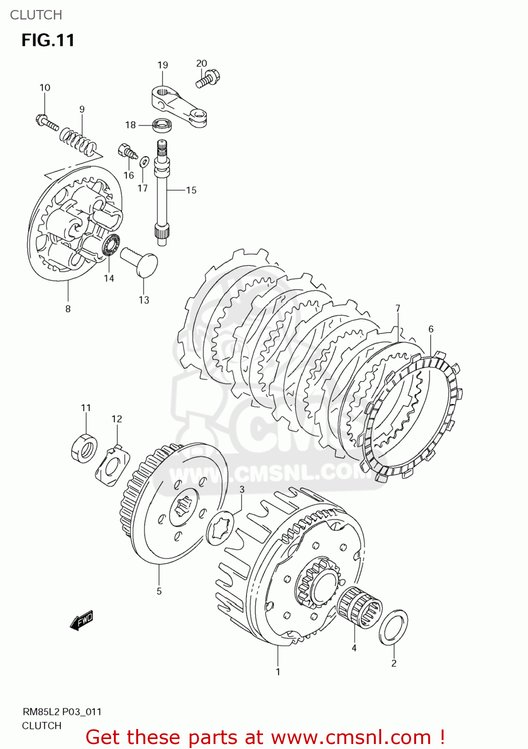 CLUTCH RM85 2012 (L2) USA (E03)