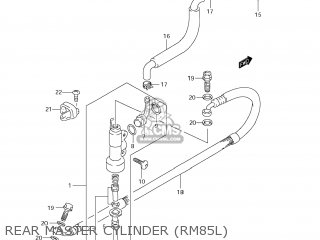 REAR MASTER CYLINDER (RM85L) - RM85 2012 (L2) USA (E03)