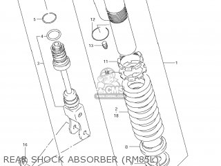 REAR SHOCK ABSORBER (RM85L) - RM85 2012 (L2) USA (E03)