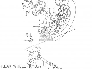 REAR WHEEL (RM85) - RM85 2012 (L2) USA (E03)