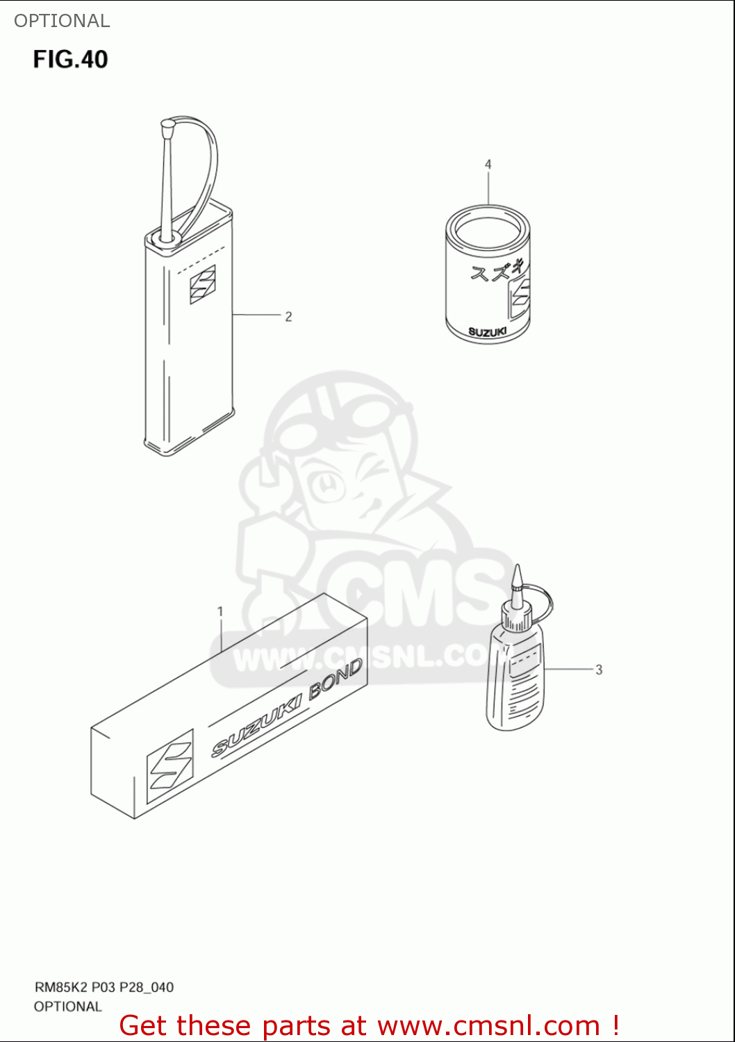 OPTIONAL RM85L 2002 2003 2004 2005 '06 (K2) (K3) (K4) (K5) (K6) USA (E03)