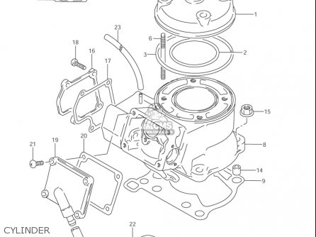 CYLINDER - RM85L 2002 2003 2004 2005 '06 (K2) (K3) (K4) (K5) (K6) USA (E03)