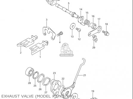 EXHAUST VALVE (MODEL K2/K3/K4) - RM85L 2002 2003 2004 2005 '06 (K2) (K3) (K4) (K5) (K6) USA (E03)