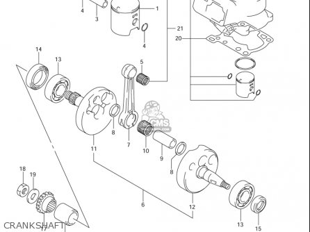 CRANKSHAFT - RM85L 2002 2003 2004 2005 '06 (K2) (K3) (K4) (K5) (K6) USA (E03)