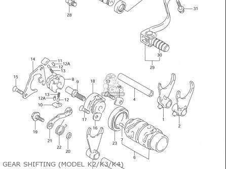 GEAR SHIFTING (MODEL K2/K3/K4) - RM85L 2002 2003 2004 2005 '06 (K2) (K3) (K4) (K5) (K6) USA (E03)