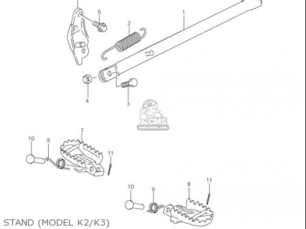 STAND (MODEL K2/K3) - RM85L 2002 2003 2004 2005 '06 (K2) (K3) (K4) (K5) (K6) USA (E03)