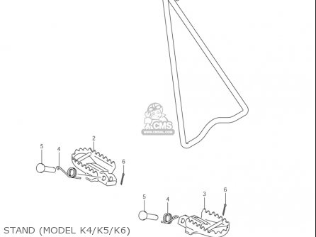 STAND (MODEL K4/K5/K6) - RM85L 2002 2003 2004 2005 '06 (K2) (K3) (K4) (K5) (K6) USA (E03)