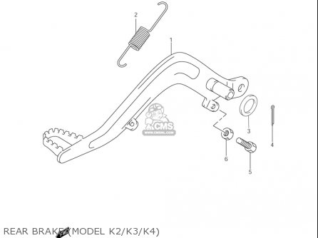 REAR BRAKE (MODEL K2/K3/K4) - RM85L 2002 2003 2004 2005 '06 (K2) (K3) (K4) (K5) (K6) USA (E03)