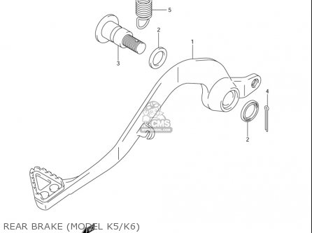 REAR BRAKE (MODEL K5/K6) - RM85L 2002 2003 2004 2005 '06 (K2) (K3) (K4) (K5) (K6) USA (E03)