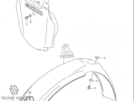 FRONT FENDER - RM85L 2002 2003 2004 2005 '06 (K2) (K3) (K4) (K5) (K6) USA (E03)