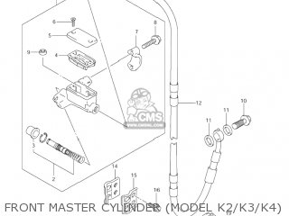 FRONT MASTER CYLINDER (MODEL K2/K3/K4) - RM85L 2002 (K2) USA (E03)