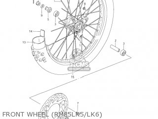 FRONT WHEEL (RM85LK5/LK6) - RM85L 2002 (K2) USA (E03)