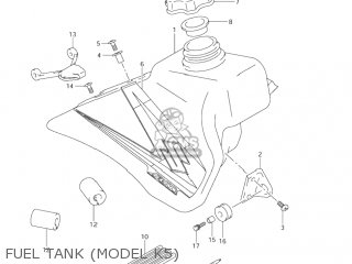 FUEL TANK (MODEL K5) - RM85L 2002 (K2) USA (E03)