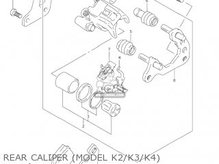 REAR CALIPER (MODEL K2/K3/K4) - RM85L 2002 (K2) USA (E03)