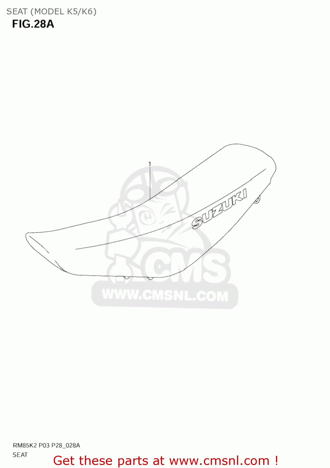 SEAT (MODEL K5/K6) RM85L 2003 (K3) USA (E03)