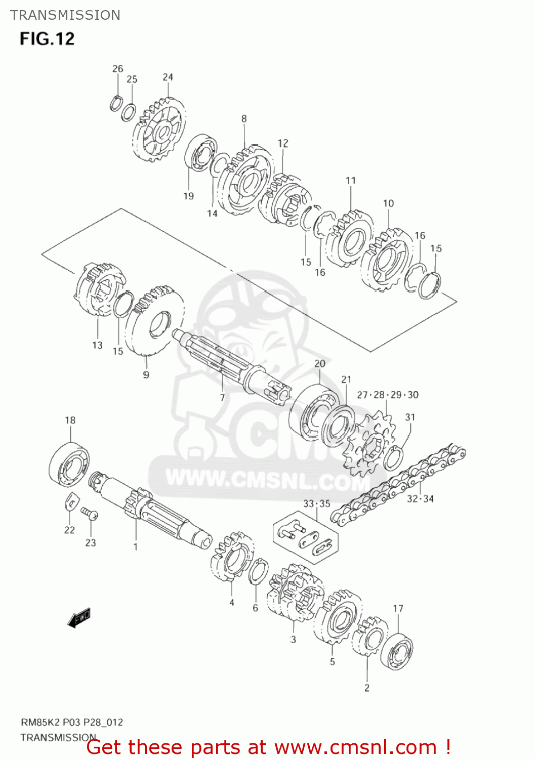 TRANSMISSION RM85L 2003 (K3) USA (E03)