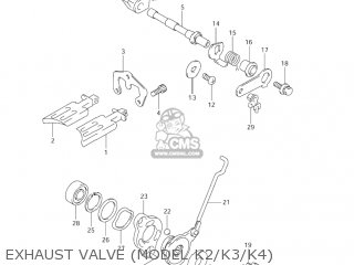 EXHAUST VALVE (MODEL K2/K3/K4) - RM85L 2003 (K3) USA (E03)