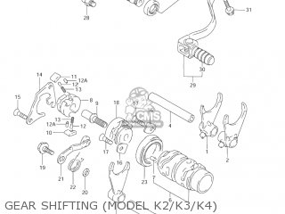 GEAR SHIFTING (MODEL K2/K3/K4) - RM85L 2003 (K3) USA (E03)