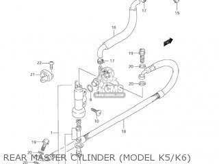 REAR MASTER CYLINDER (MODEL K5/K6) - RM85L 2003 (K3) USA (E03)