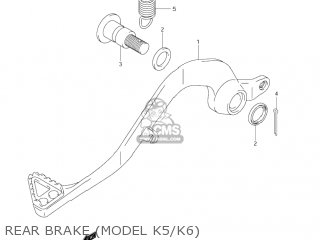 REAR BRAKE (MODEL K5/K6) - RM85L 2004 (K4) USA (E03)