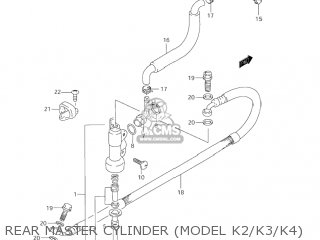 REAR MASTER CYLINDER (MODEL K2/K3/K4) - RM85L 2004 (K4) USA (E03)