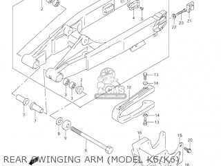 REAR SWINGING ARM (MODEL K5/K6) - RM85L 2004 (K4) USA (E03)