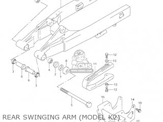 REAR SWINGING ARM (MODEL K2) - RM85L 2005 (K5) USA (E03)