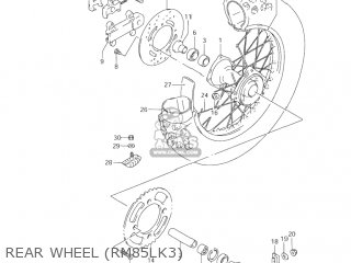 REAR WHEEL (RM85LK3) - RM85L 2005 (K5) USA (E03)