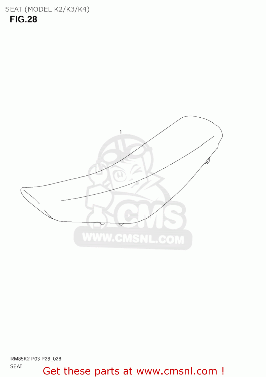 SEAT (MODEL K2/K3/K4) RM85L 2006 (K6) USA (E03)