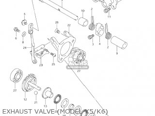 EXHAUST VALVE (MODEL K5/K6) - RM85L 2006 (K6) USA (E03)
