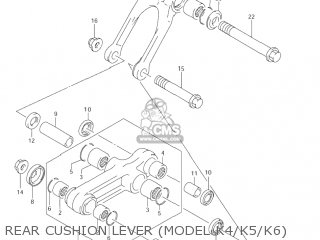 REAR CUSHION LEVER (MODEL K4/K5/K6) - RM85L 2006 (K6) USA (E03)