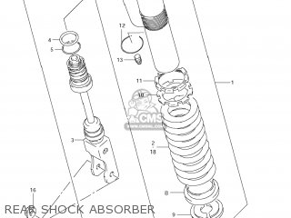 REAR SHOCK ABSORBER - RM85L 2007 (K7) USA (E03)