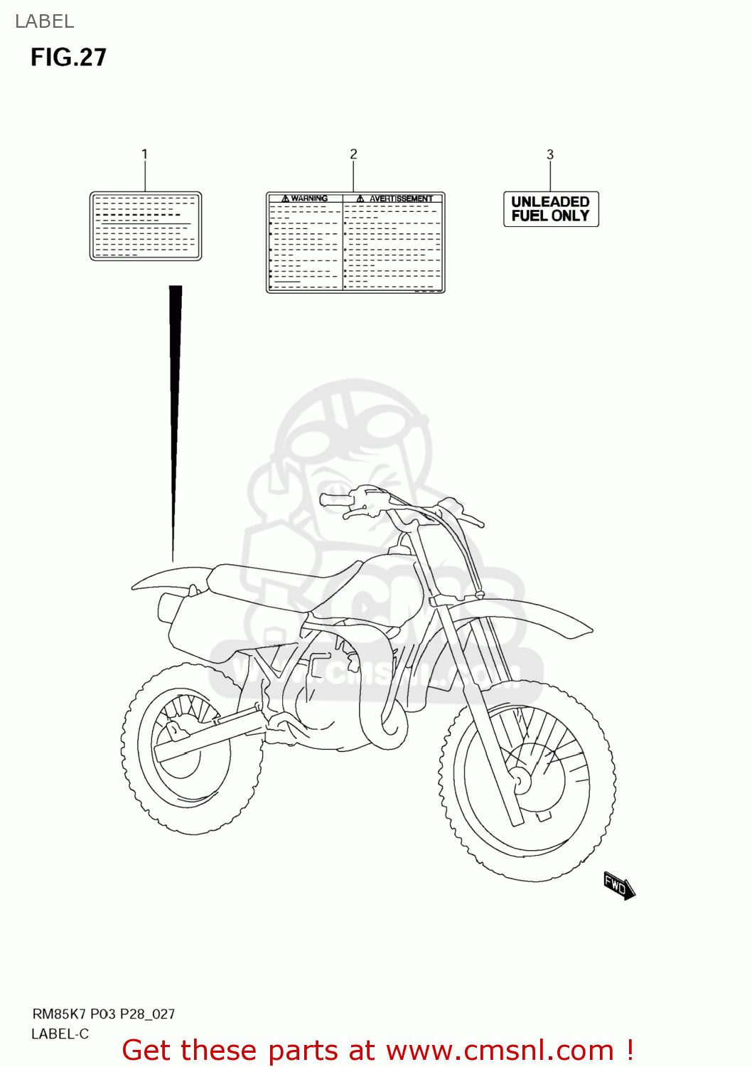 LABEL RM85L 2008 (K8) USA (E03)
