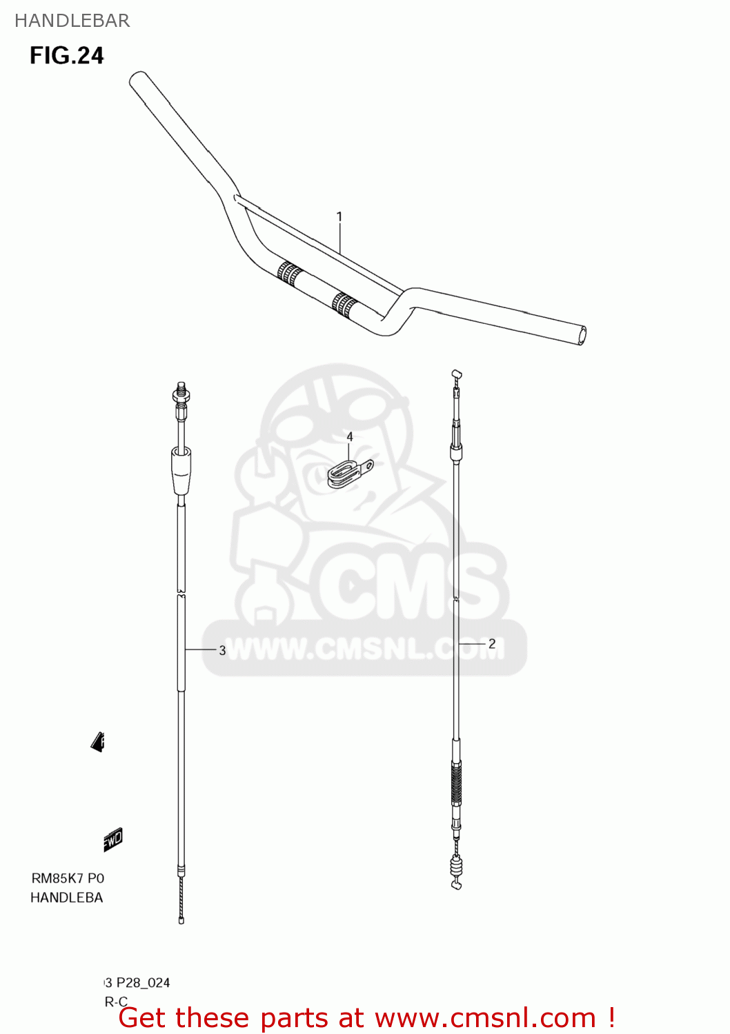 HANDLEBAR RM85L 2009 (K9) USA (E03)