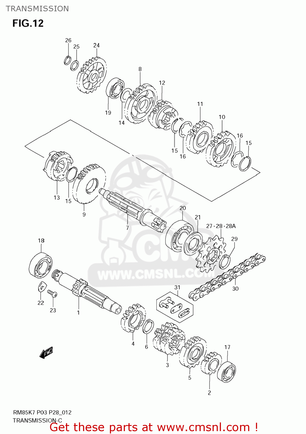 TRANSMISSION RM85L 2010 (L0) USA (E03)