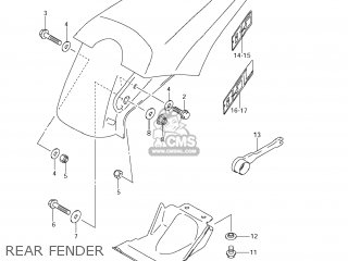 REAR FENDER - RM85L 2010 (L0) USA (E03)