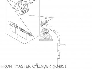 FRONT MASTER CYLINDER (RM85) - RM85L 2012 (L2) USA (E03)