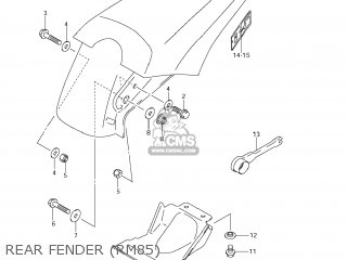 REAR FENDER (RM85) - RM85L 2012 (L2) USA (E03)